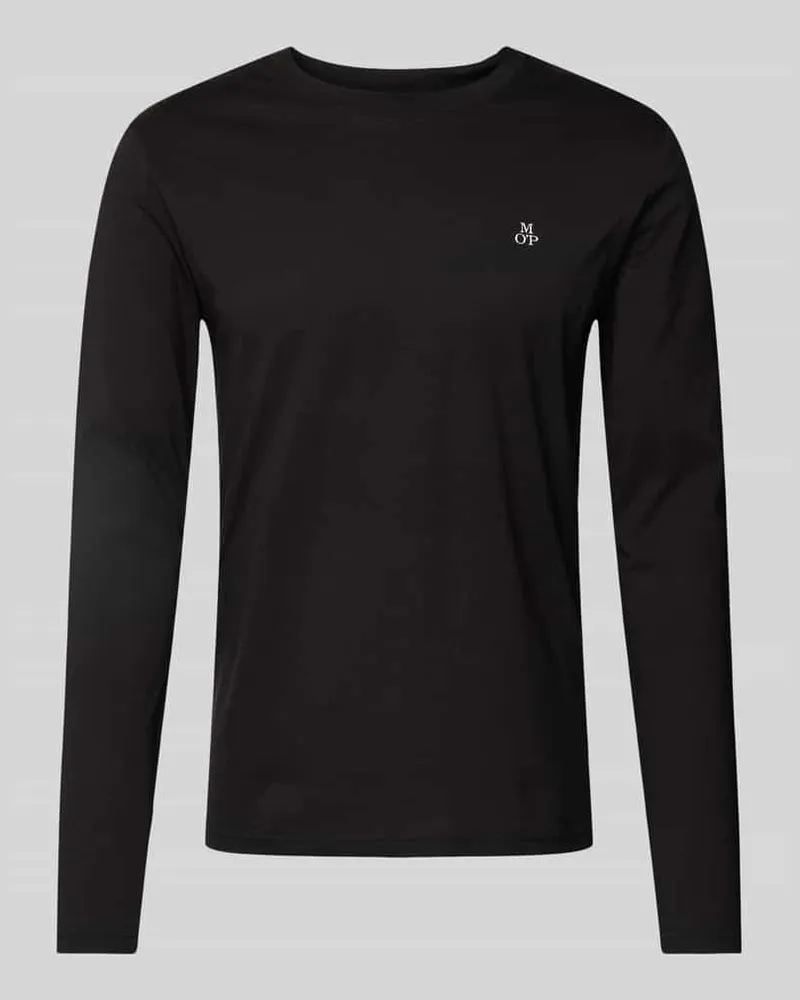 Marc O'Polo Longsleeve aus Baumwolle mit Label-Print 