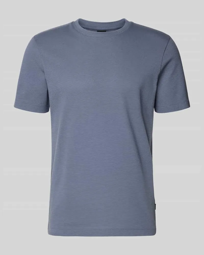 HUGO BOSS Regular Fit T-Shirt aus Baumwoll-Mix Modell 'TIBURT 240 Blau
