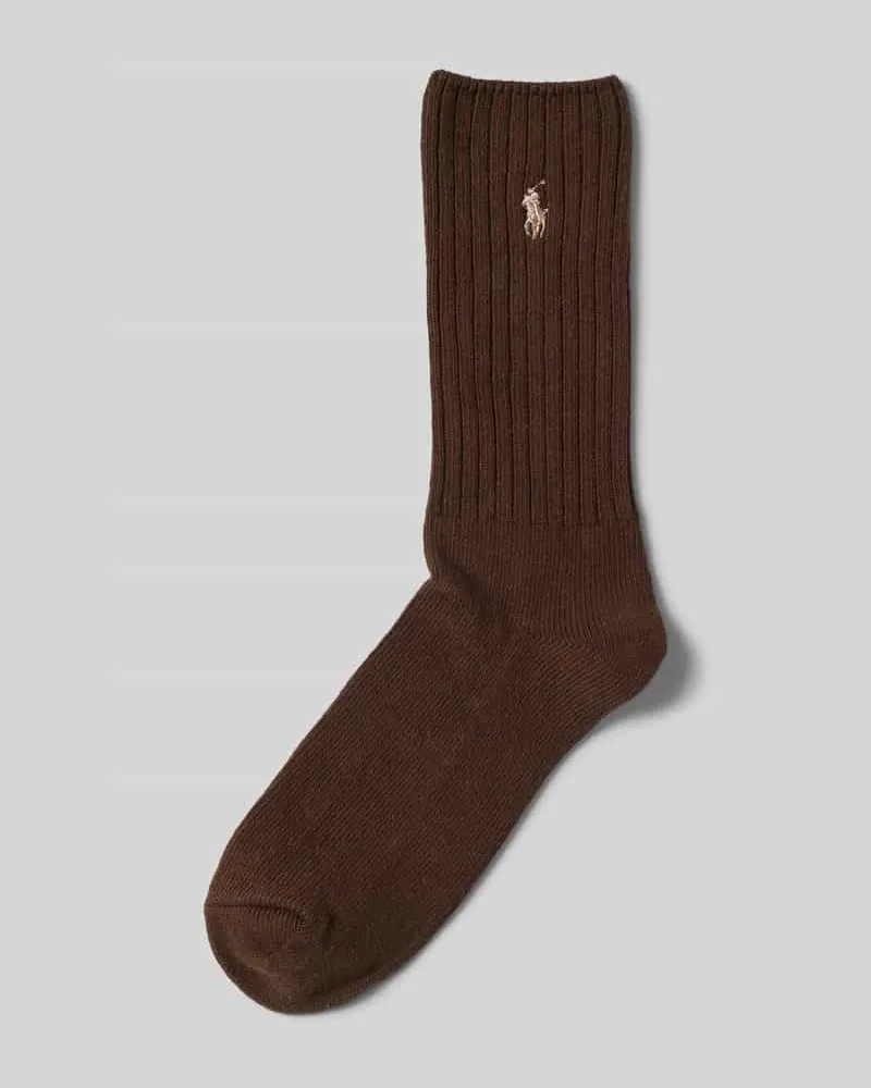 Ralph Lauren Socken mit Label-Stitching Dunkelbraun
