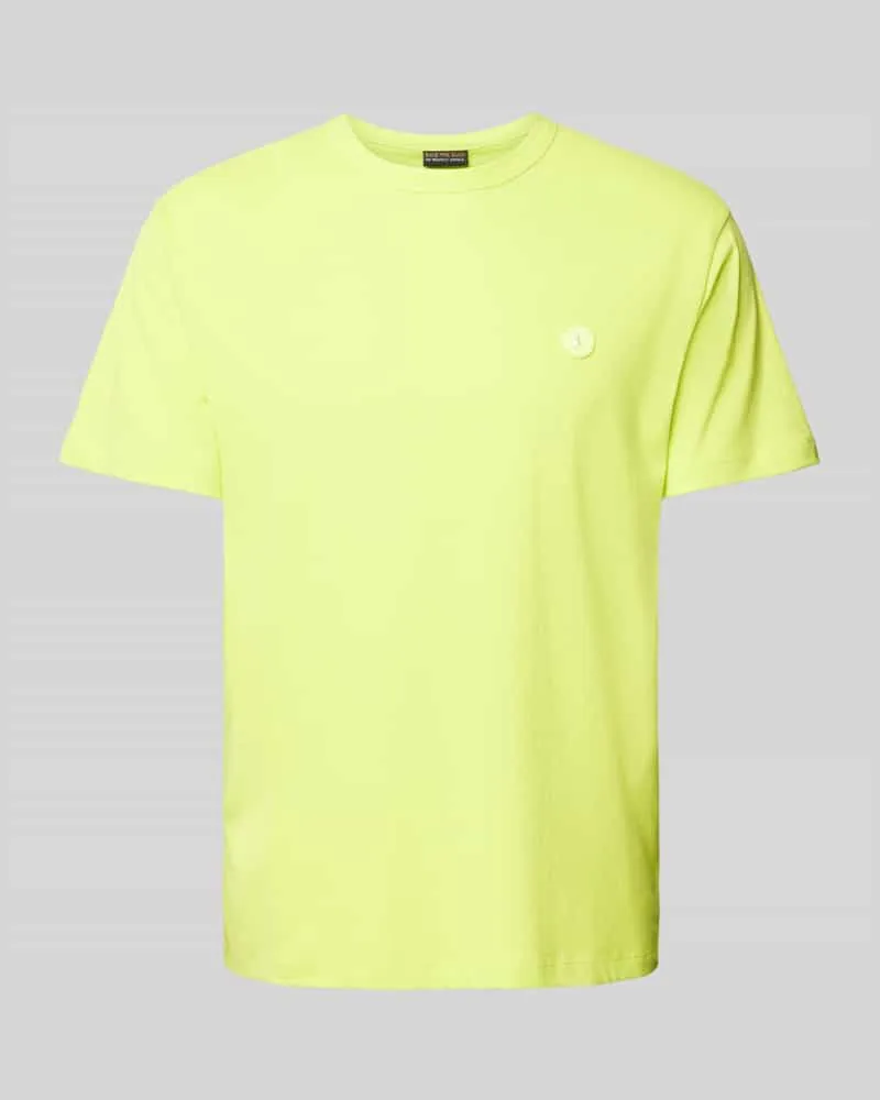 Save The Duck T-Shirt mit Logo-Patch Modell 'Bram Gelb