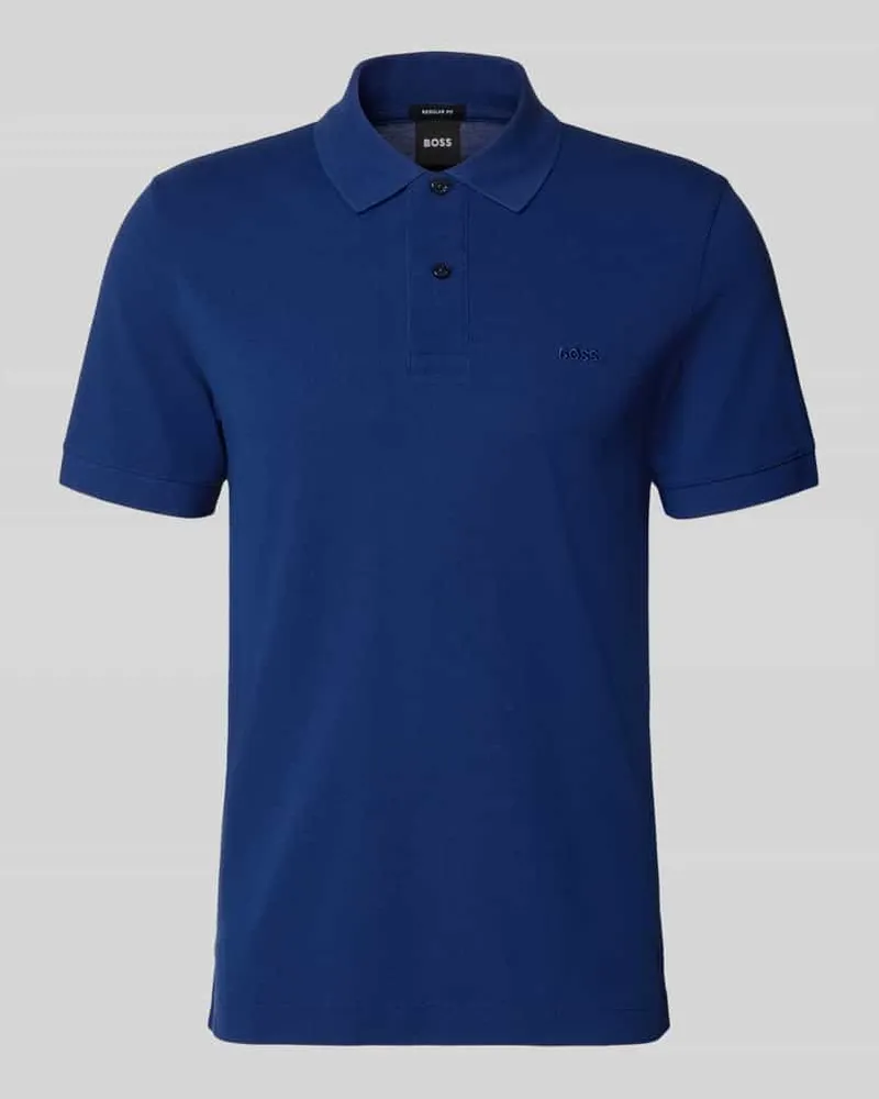 HUGO BOSS Regular Fit Poloshirt aus reiner Baumwolle Modell 'PALLAS Dunkelblau