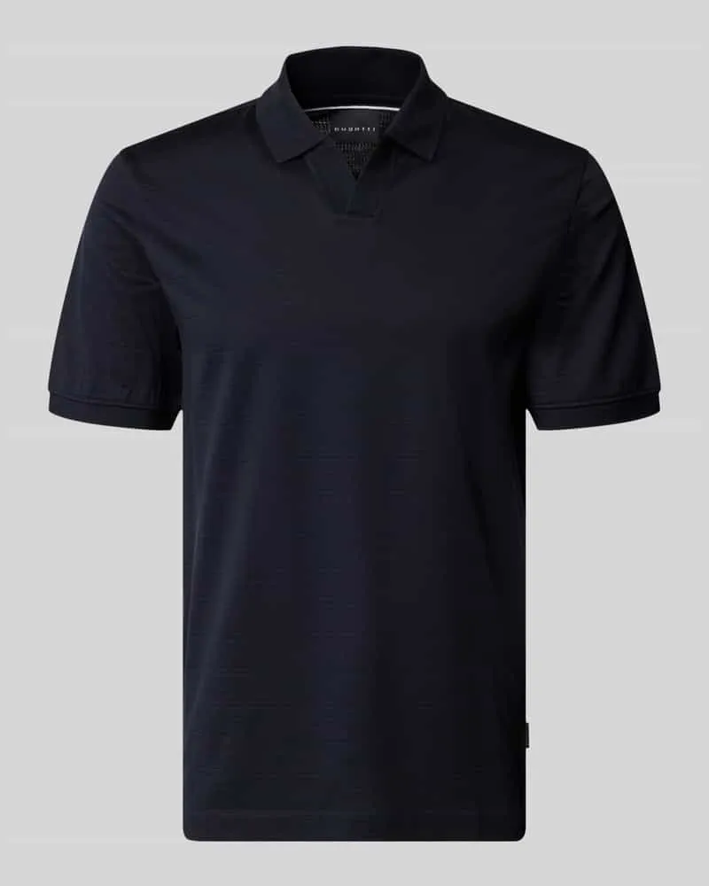 Bugatti Regular Fit Poloshirt mit Strukturmuster Marine