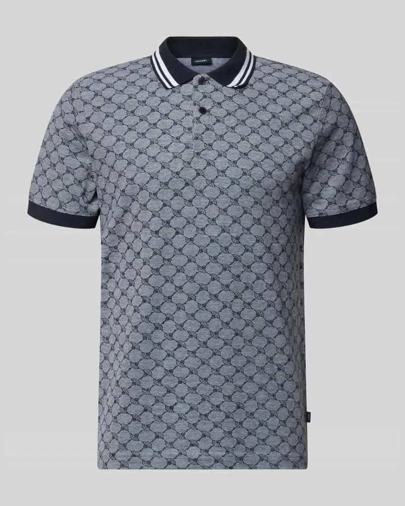 JOOP! Regular Fit Poloshirt mit Logo-Muster Modell 'Jessino Blau