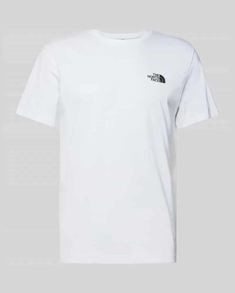 The North Face T-Shirt mit Label-Print Modell 'Simple Dome Weiss