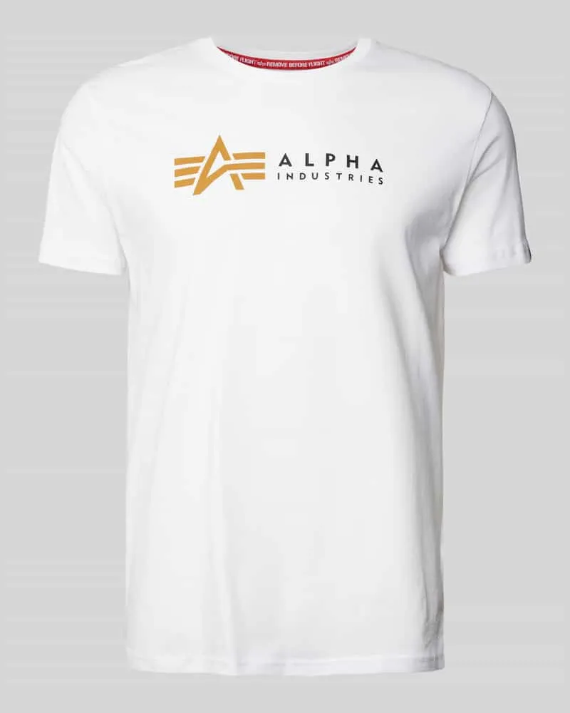 Alpha Industries T-Shirt mit Label-Print 