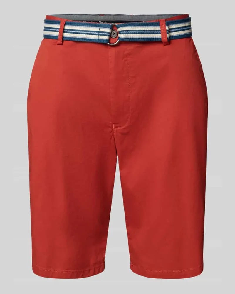 Christian Berg Regular Fit Bermudas mit Gürtel 