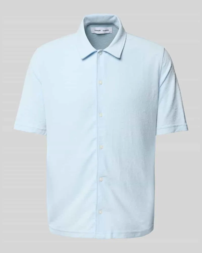 Samsøe & Samsøe Regular Fit Freizeithemd mit 1/2-Arm Modell 'KVISTBRO Hellblau