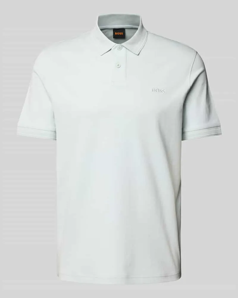 HUGO BOSS Regular Fit Poloshirt mit Logo-Stitching Modell 'Interlock Hellblau