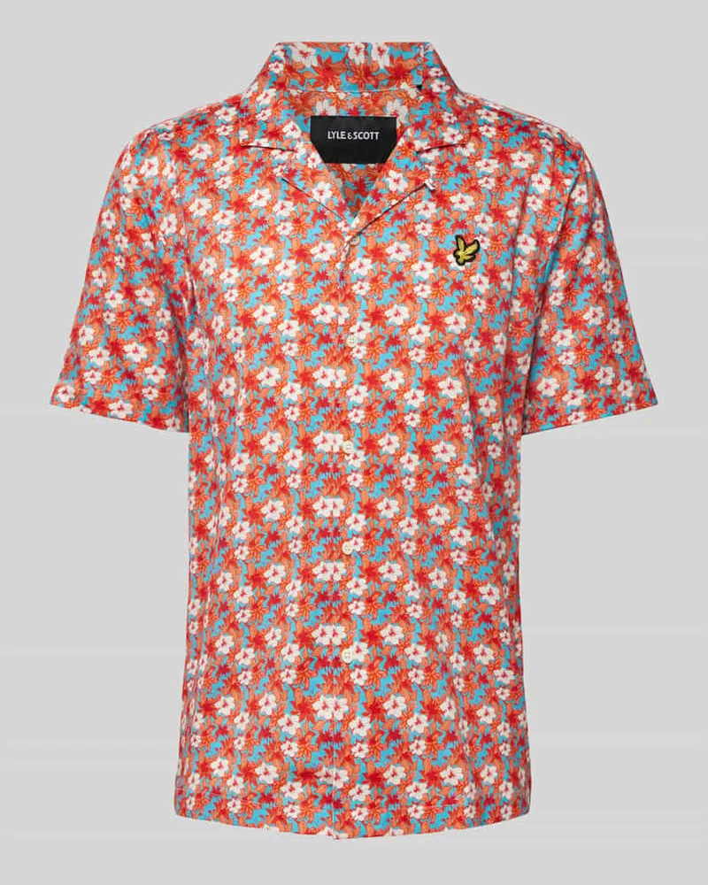 Lyle & Scott Regular Fit Freizeithemd mit Reverskragen Rot