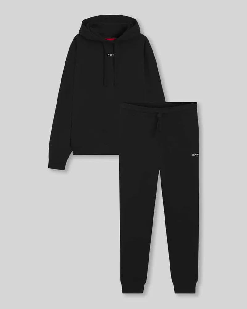 HUGO BOSS Trainingsanzug mit Logo-Schriftzug im 2-teiligen Set Black