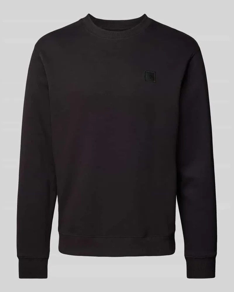 Scotch&Soda Sweatshirt mit gerippten Abschlüssen Black