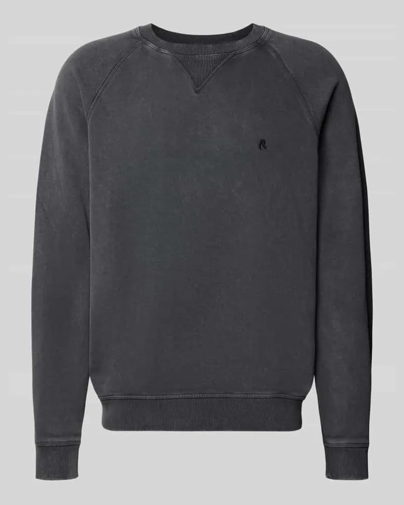 Replay Regular Fit Sweatshirt aus reiner Baumwolle Modell 'Plush Black