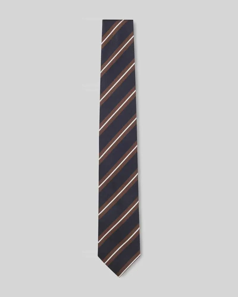 HUGO BOSS Krawatte aus Seiden-Mix Modell 'H-Tie 7,5 CM-262 Dunkelbraun