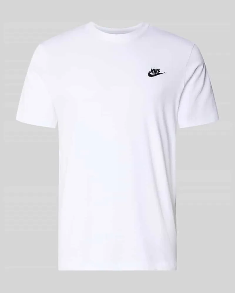 Nike T-Shirt mit Label-Stitching Weiss