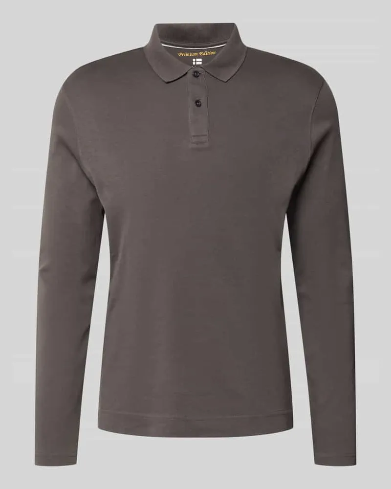 Christian Berg Regular Fit Poloshirt aus reiner Baumwolle Anthrazit