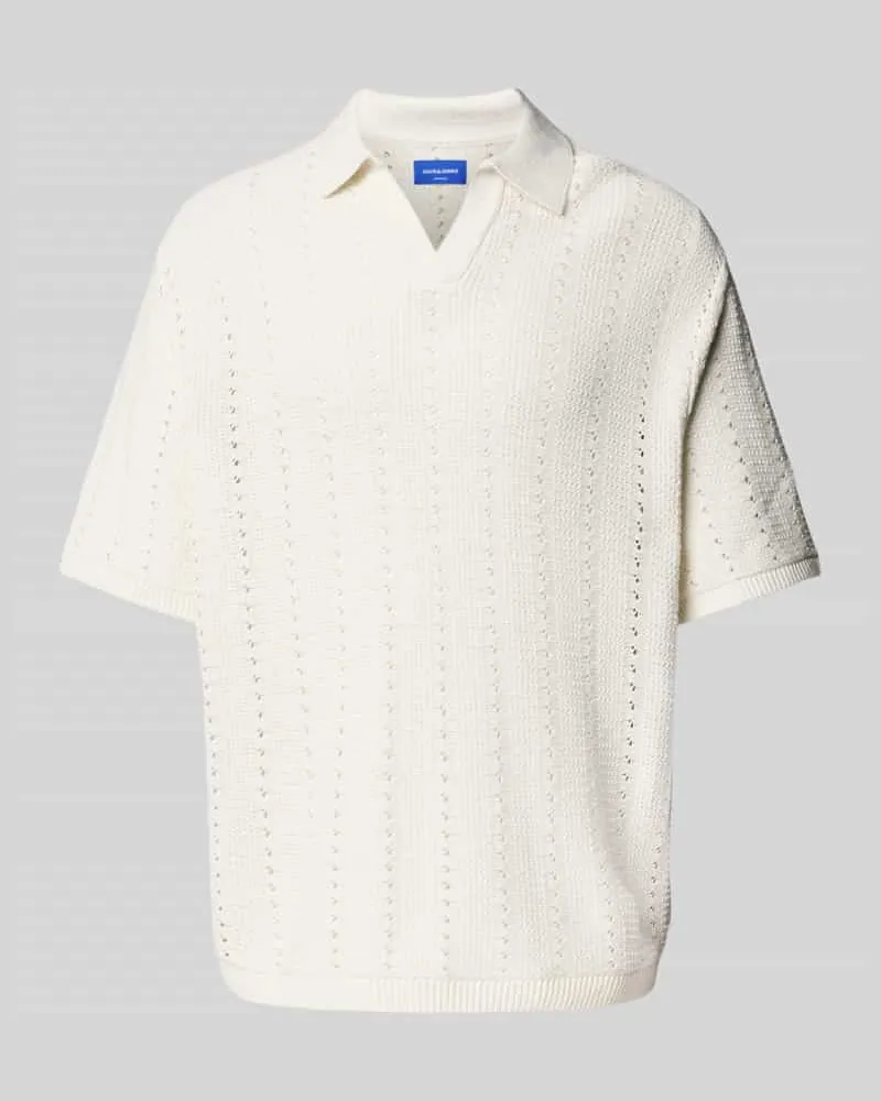 Jack & Jones Relaxed Fit Poloshirt mit Lochmuster Modell 'PAROS 