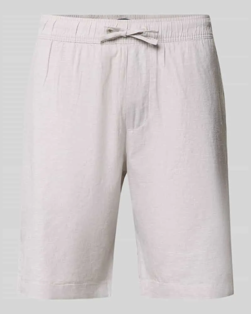 McNeal Shorts aus Leinen-Baumwoll-Mix mit elastischem Bund Kitt
