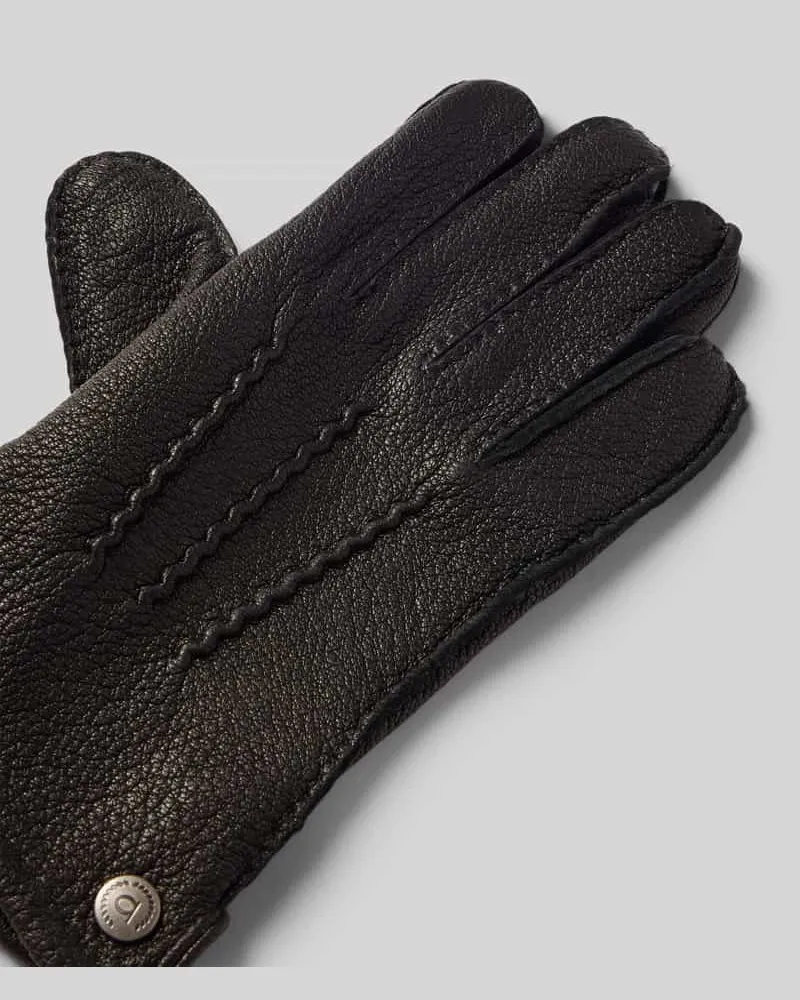 Bugatti Handschuhe aus echtem Leder Black