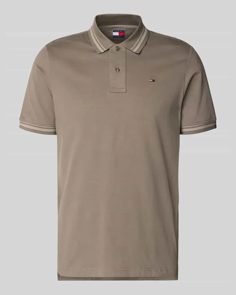 Tommy Hilfiger Regular Fit Poloshirt aus reiner Baumwolle Beige