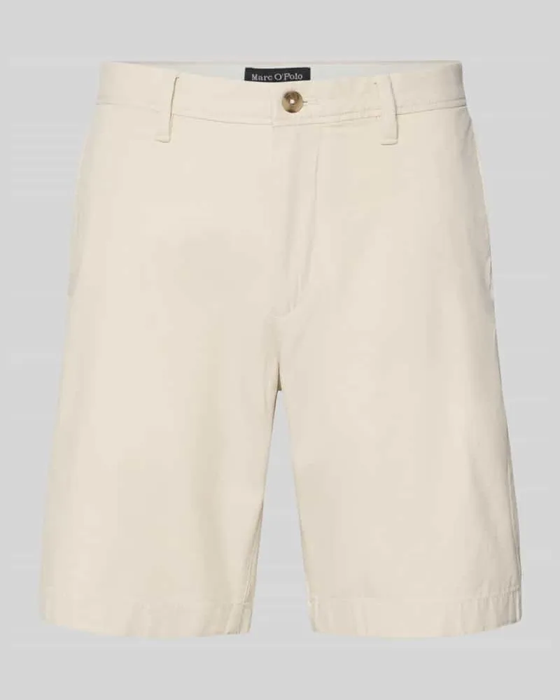 Marc O'Polo Slim Fit Shorts aus Baumwoll-Mix Modell 'SALO Beige