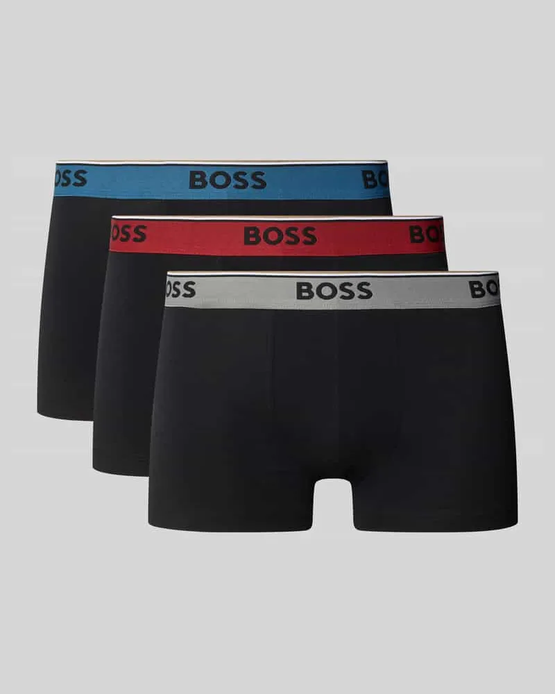 HUGO BOSS Regular Fit Trunks aus Baumwoll-Mix im 3er-Pack 