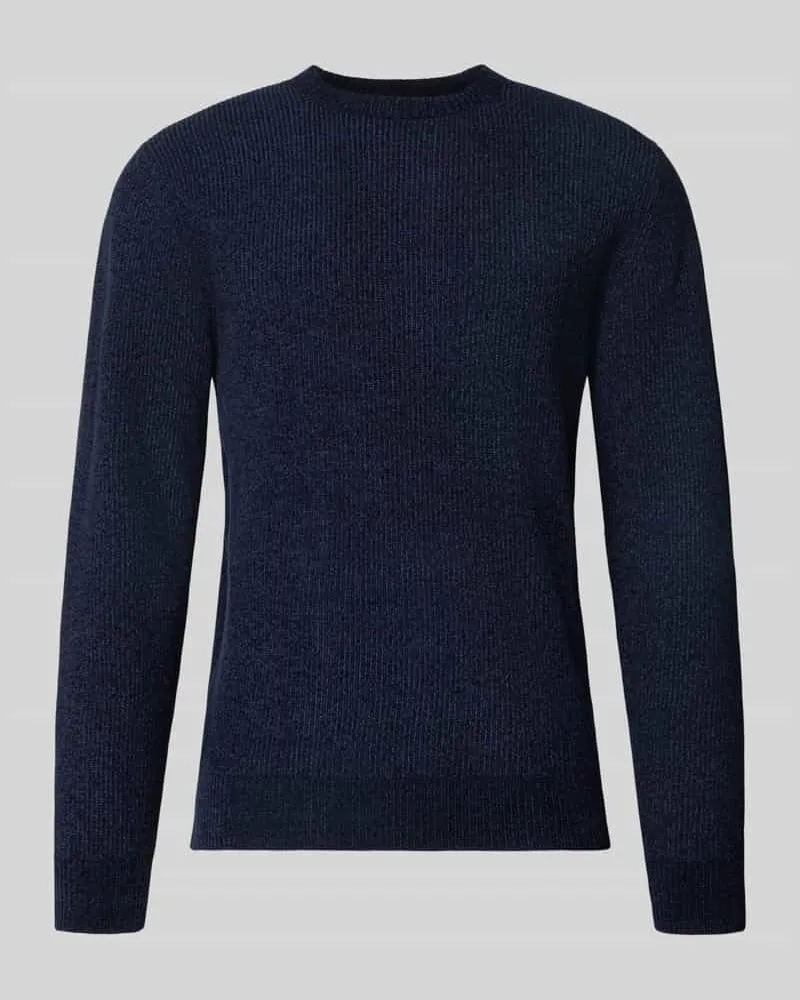 Tom Tailor Regular Fit Strickpullover aus Baumwoll-Mix Marine
