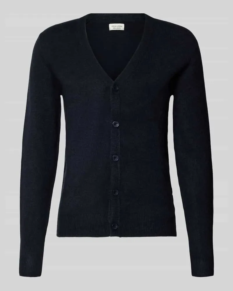 Casual Friday Strickjacke mit Knopfleiste Modell 'HEINE Dunkelblau