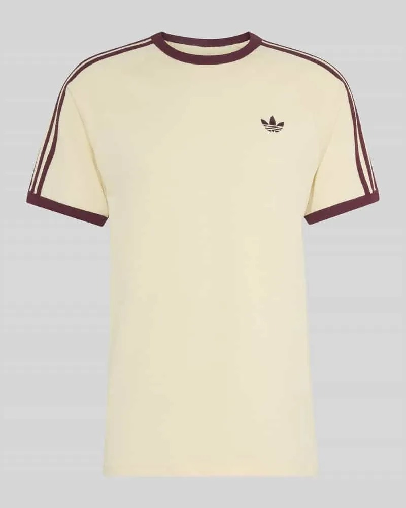 adidas Regular Fit T-Shirt aus reiner Baumwolle Modell '3S Offwhite