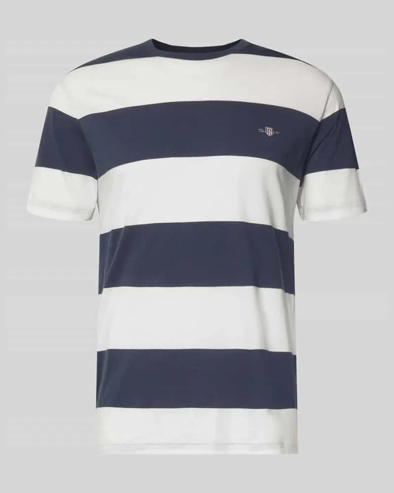 Gant Regular Fit T-Shirt mit Logo-Print Modell 'BAR Offwhite