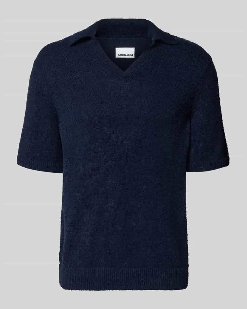 Armedangels Regular Fit Poloshirt aus Bio-Baumwoll-Mix Modell 'BOUCLE Marine