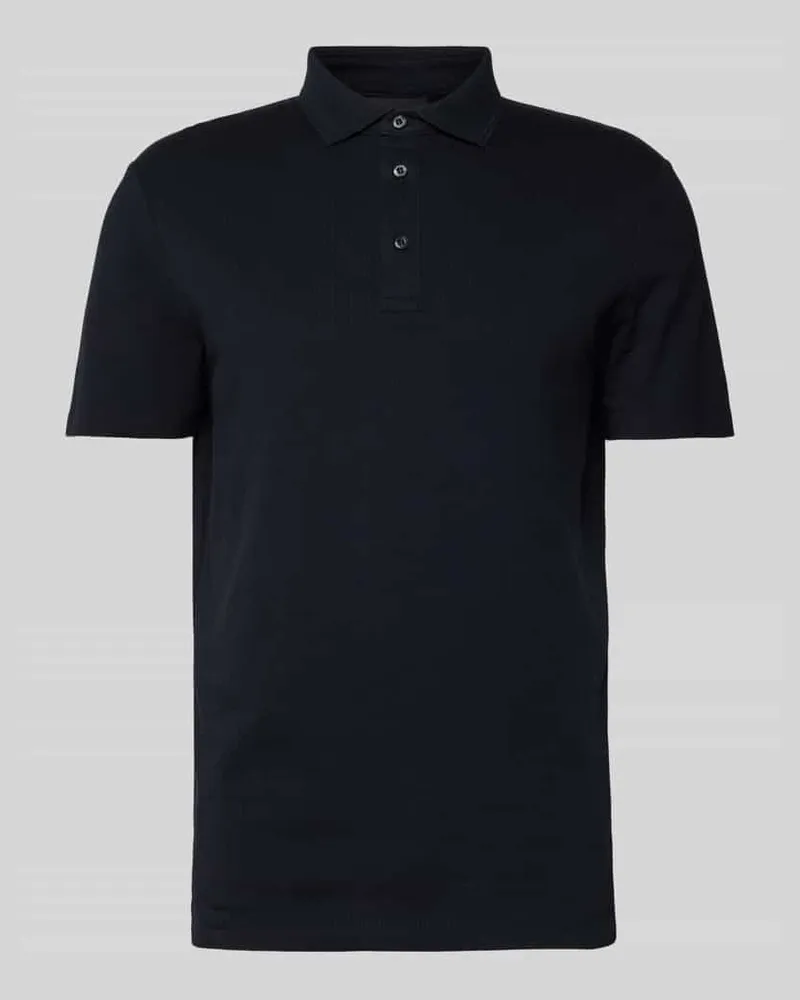 Strellson Poloshirt mit Strukturmuster Modell 'Fisher Dunkelblau