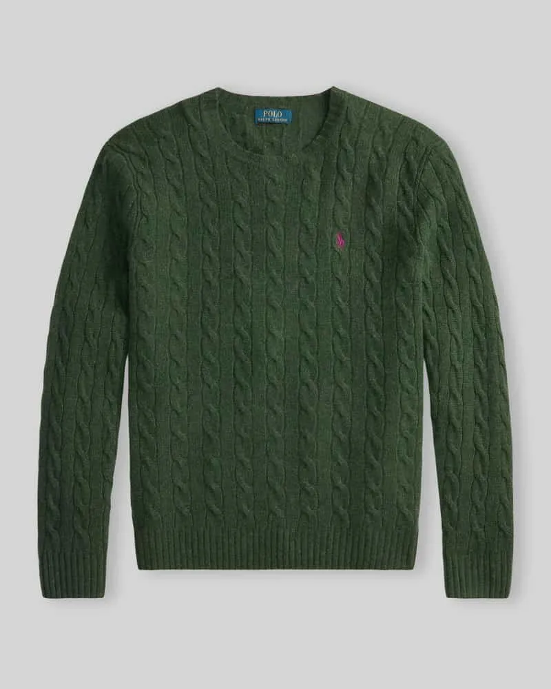 Ralph Lauren Regular Fit Pullover aus Woll-Kaschmir-Mix Dunkelgruen