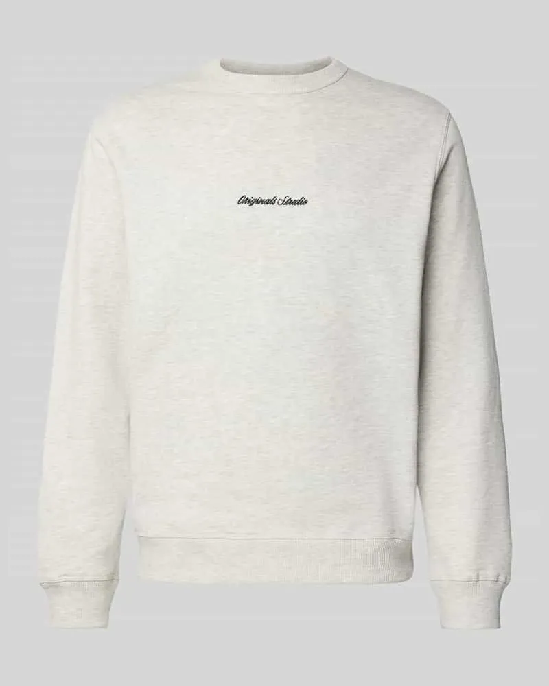 Jack & Jones Sweatshirt mit Rundhalsausschnitt und Label-Stitching 