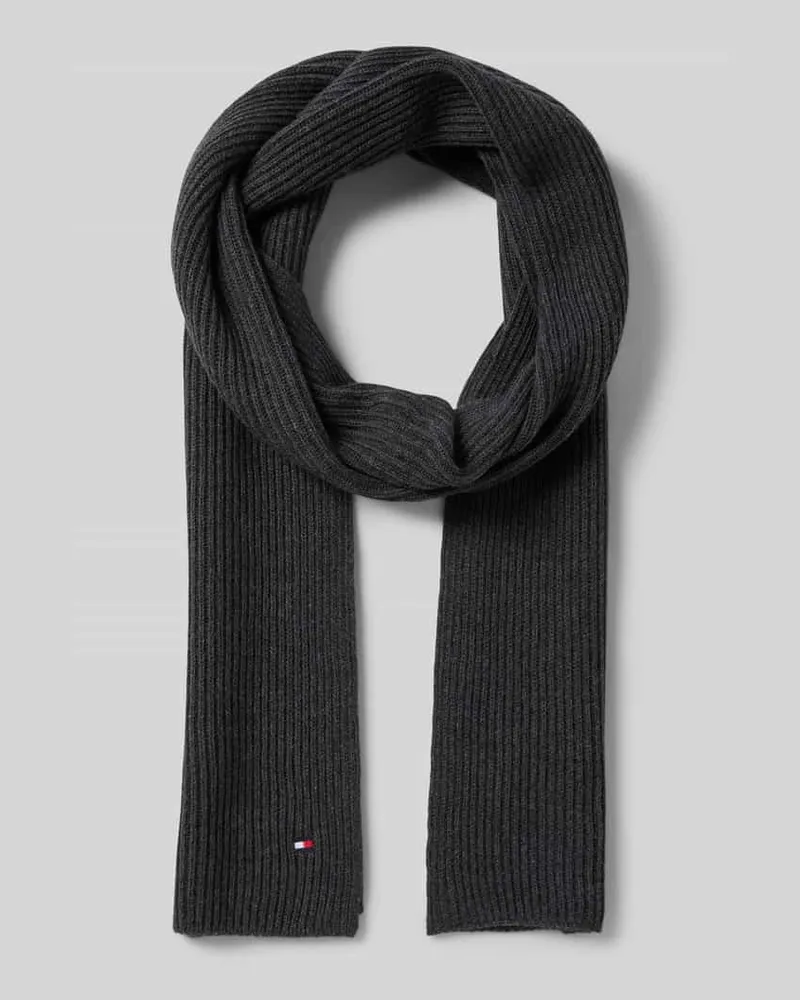 Tommy Hilfiger Schal aus Baumwoll-Kaschmir-Mix Anthrazit