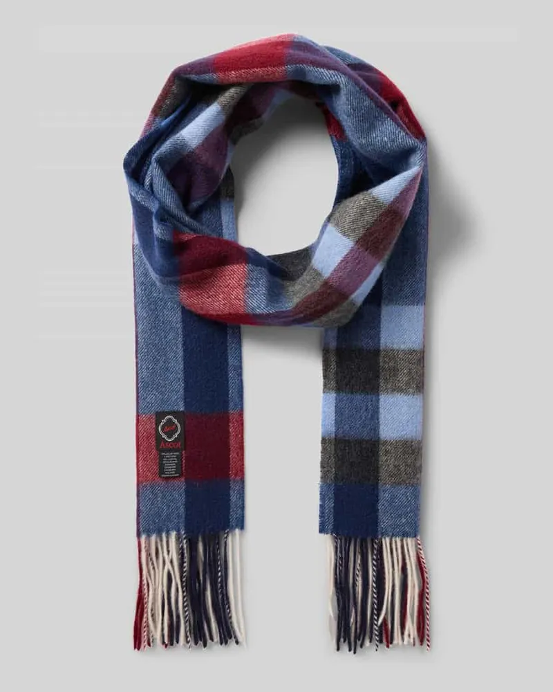 Ascot Schal aus Woll-Kaschmir-Mix Blau