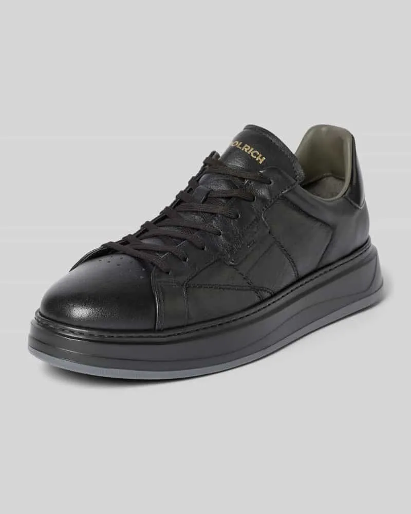 Woolrich Sneaker aus Leder mit Plateausohle Black