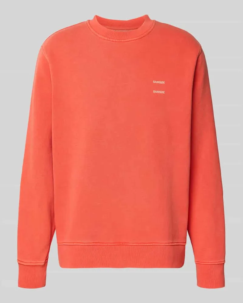 Samsøe & Samsøe Sweatshirt mit Label-Print Modell 'JOEL Hellrot