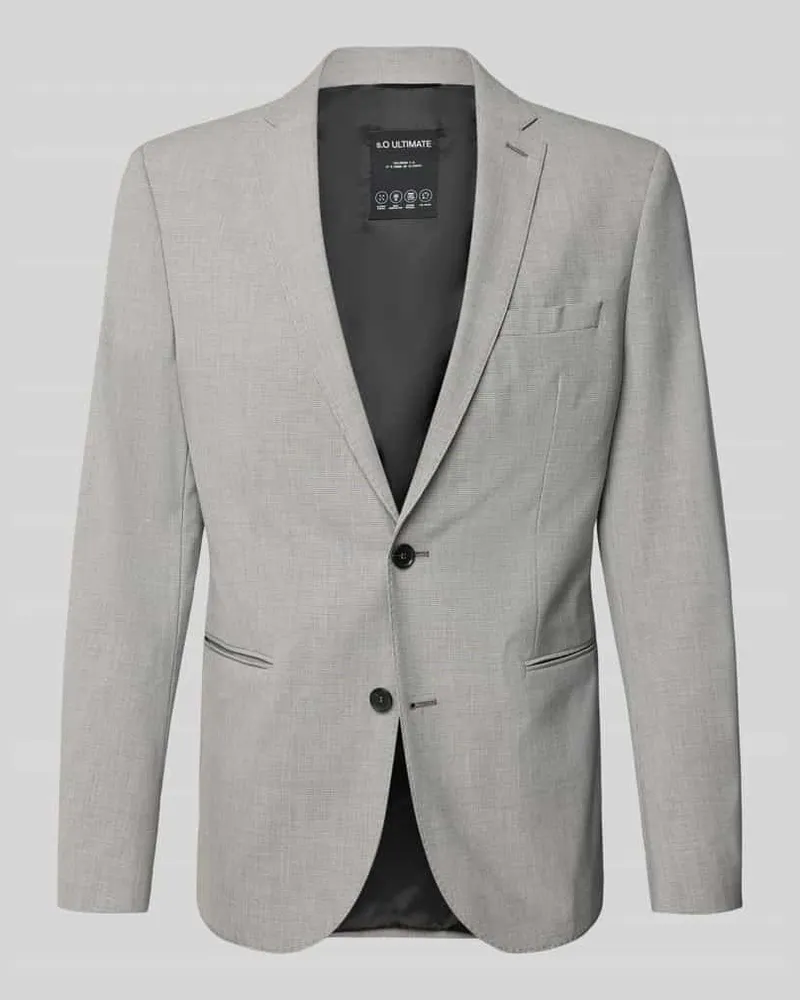 S.Oliver 2-Knopf-Sakko aus Viskose-Mix mit Reverskragen Modell 'Ultimate Hellgrau