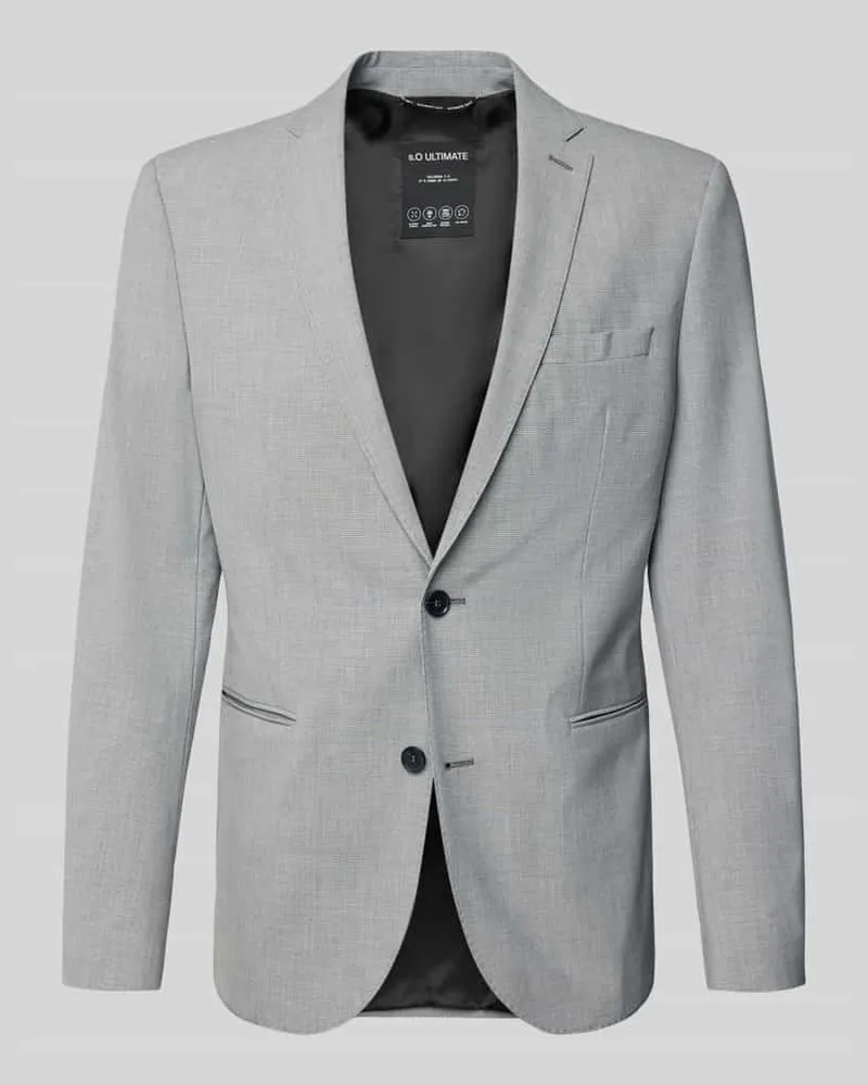 S.Oliver 2-Knopf-Sakko aus Viskose-Mix mit Reverskragen Modell 'Ultimate Hellgrau