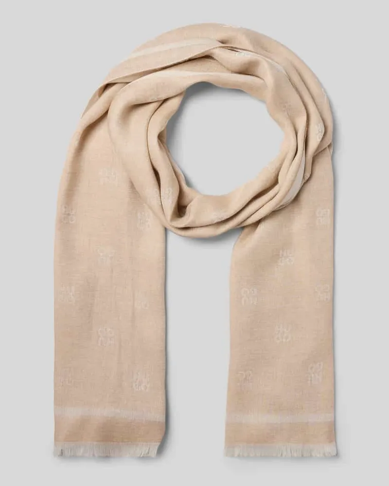 HUGO BOSS Schal aus reiner Viskose modell 'LASO Beige