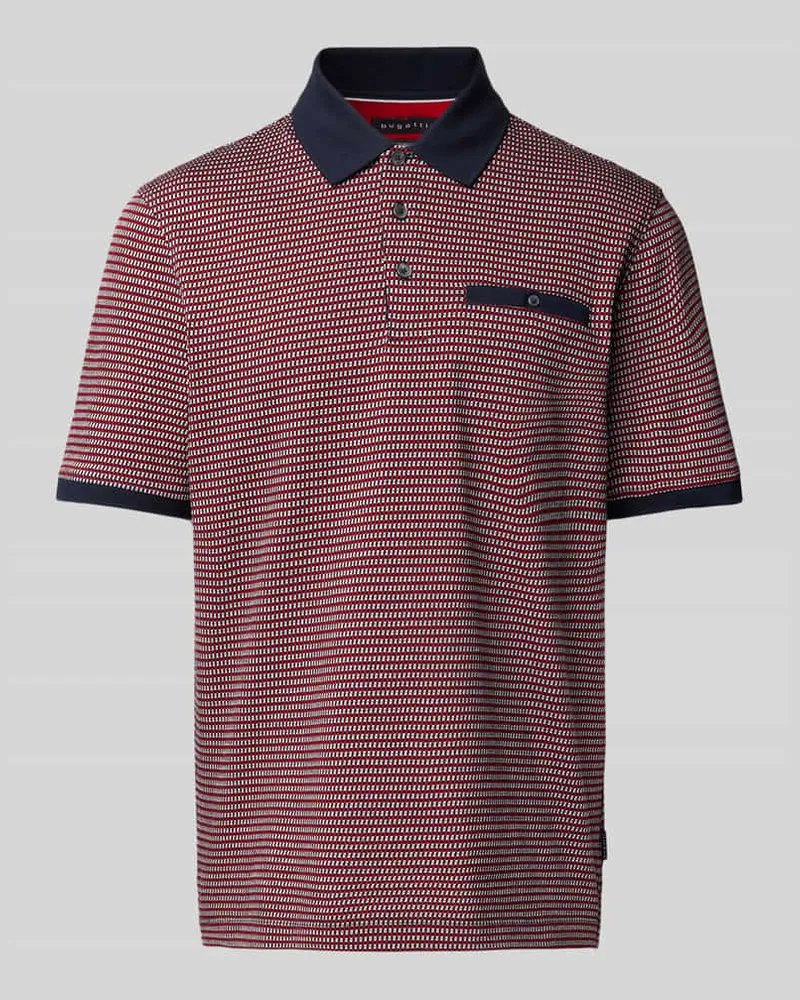 Bugatti Poloshirt mit Label-Detail 
