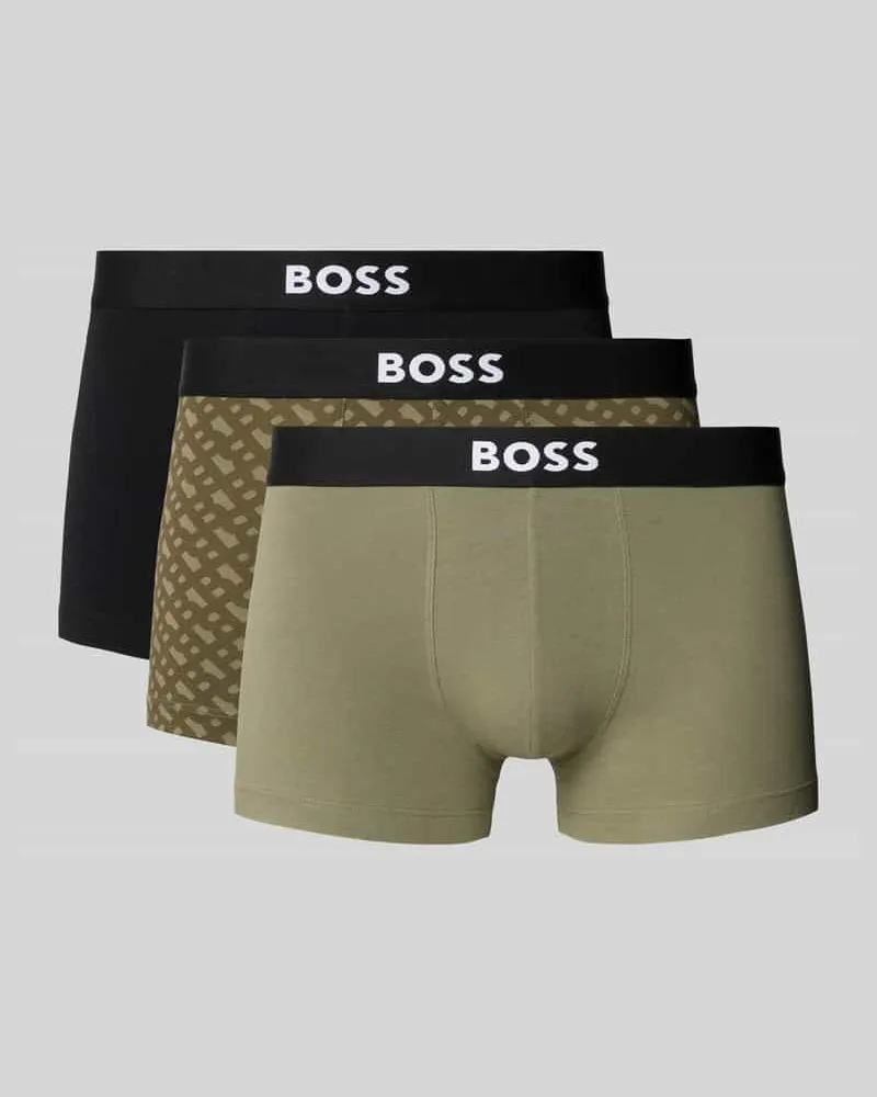 HUGO BOSS Regular Fit Trunks aus Baumwoll-Elasthan-Mix im 3er-Pack 