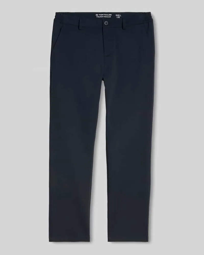 Tom Tailor Regular Fit Jogpants aus Baumwoll-Mix Modell 'RUPERT Marine