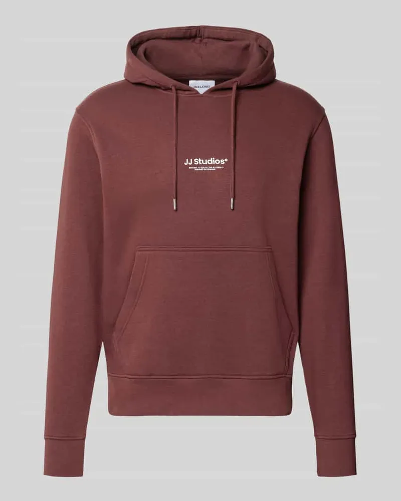 Jack & Jones Regular Fit Hoodie aus Baumwoll-Mix Modell 'Soho Bordeaux