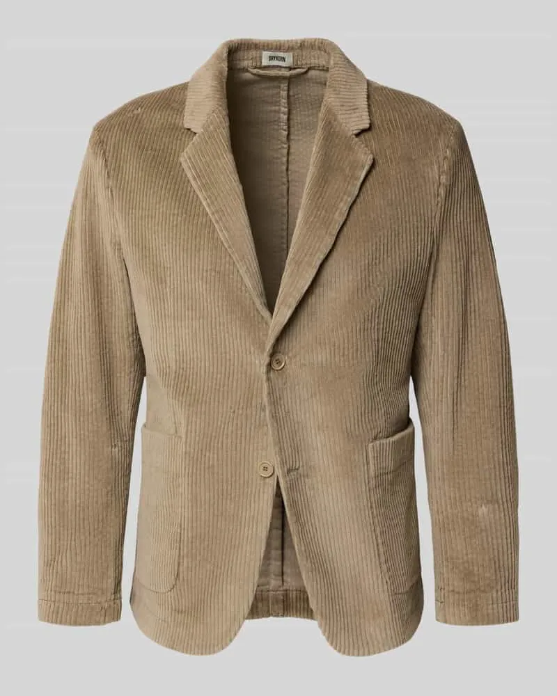 Drykorn 2-Knopf-Sakko mit Reverskragen Beige