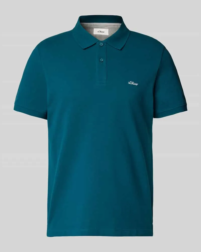 S.Oliver Regular Fit Poloshirt aus Baumwoll-Piqué mit Label-Stitching 