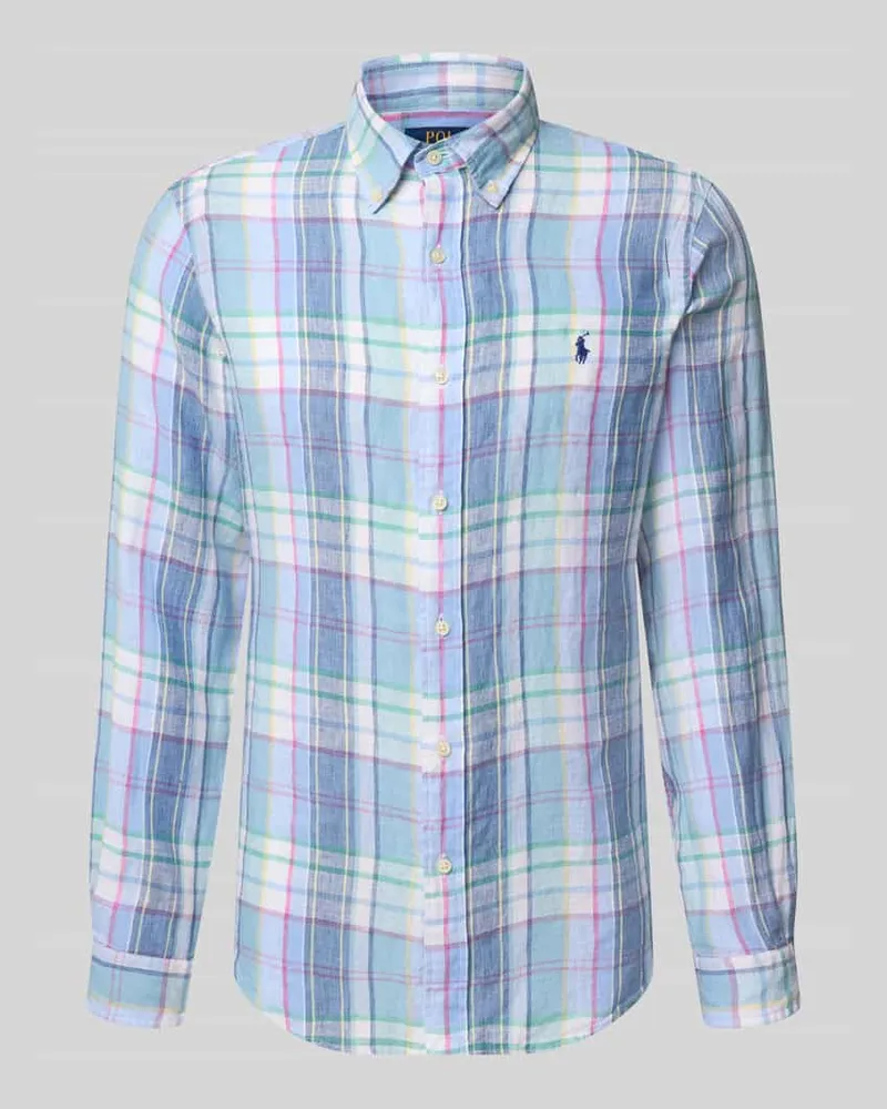Ralph Lauren Regular Fit Freizeithemd aus reinem Leinen Blau