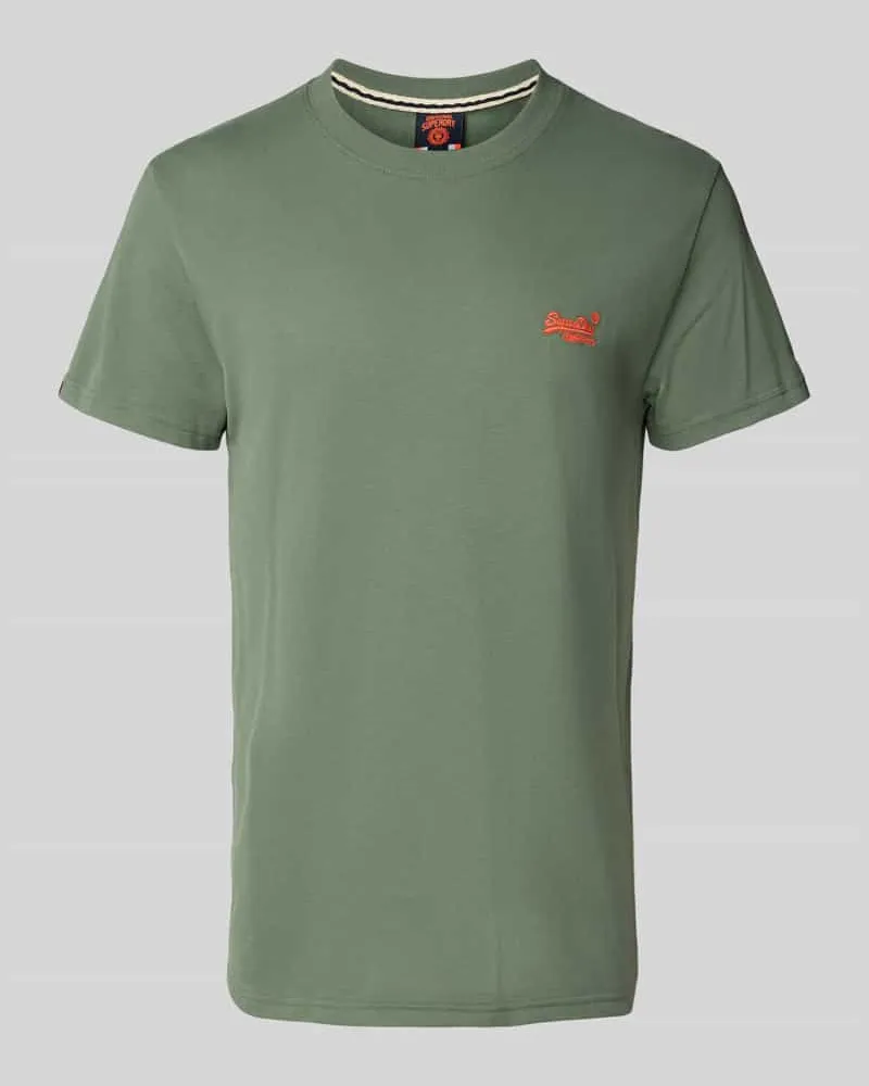 Superdry. T-Shirt mit Label-Stitching 