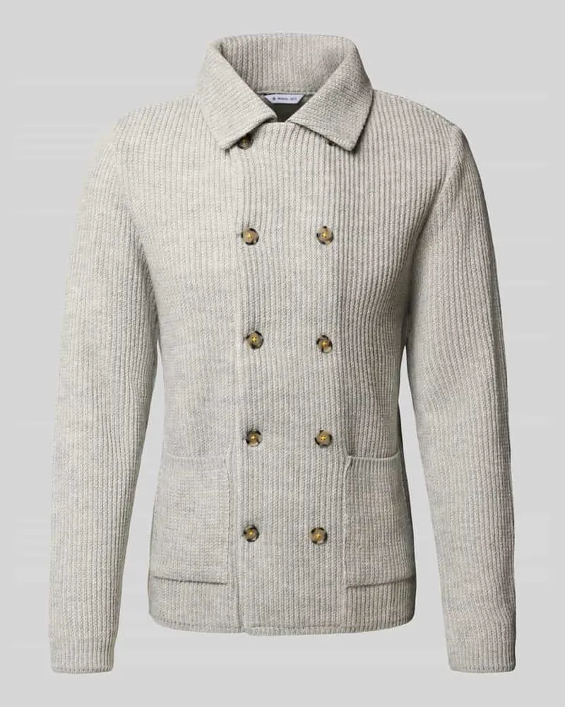 Manuel Ritz Strickjacke mit aufgesetzten Eingrifftaschen 