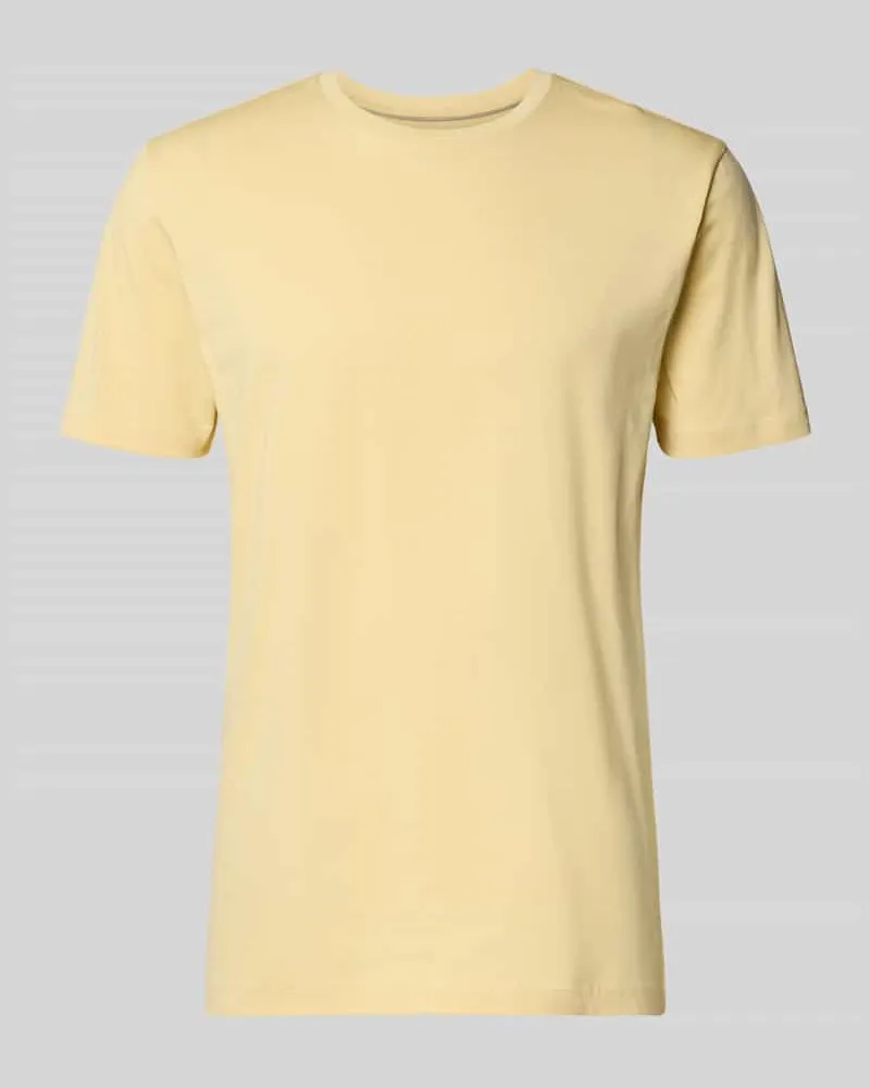 Christian Berg T-Shirt mit Rundhalsausschnitt Hellgelb